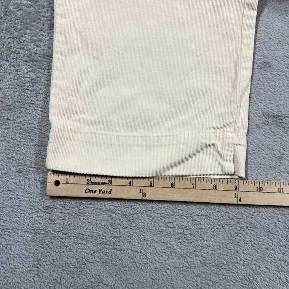 Marine Layer Corduroy Pants Womens 8 Wide Leg Cream Button Fly High Rise - Picture 3 of 14